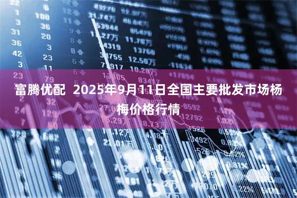 富腾优配  2025年9月11日全国主要批发市场杨梅价格行情