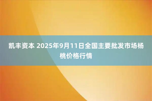 凯丰资本 2025年9月11日全国主要批发市场杨桃价格行情