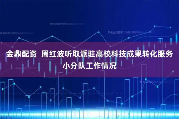 金鼎配资  周红波听取派驻高校科技成果转化服务小分队工作情况