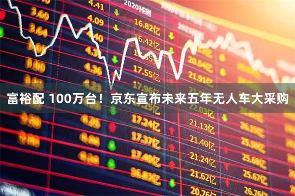 富裕配 100万台！京东宣布未来五年无人车大采购