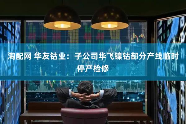 淘配网 华友钴业：子公司华飞镍钴部分产线临时停产检修